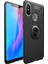 Xiaomi Mi Max 3 Kılıf Renkli Yüzüklü Manyetik Silikon Kapak Siyah - Siyah 1
