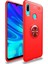 Huawei Y7 Prime 2019 Kılıf Renkli Yüzüklü Manyetik Silikon Kapak Kırmızı - Kırmızı 1