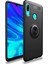 Huawei Y7 Prime 2019 Kılıf Renkli Yüzüklü Manyetik Silikon Kapak Siyah - Siyah 1