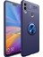 Huawei Honor 8c Kılıf Renkli Yüzüklü Manyetik Silikon Kapak Mavi - Mavi 1