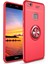Huawei P10 Lite Kılıf Renkli Yüzüklü Manyetik Silikon Kapak Kırmızı - Kırmızı 1
