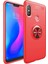 Xiaomi Mi 8 Se Kılıf Renkli Yüzüklü Manyetik Silikon Kapak Kırmızı - Kırmızı 1