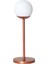 Glob Bakır Metal Gövde Beyaz Camlı Tasarım Masa Lambası 2
