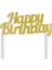Pasta Süsü Evadan Simli Happy Bırthday Altın P1 1