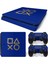 Kt Decoration Mat Mavi Arkaplan ve Kol Düğmeleri Playstation 4 Slim Kasa Sticker Kaplama 1