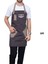 Nakışlı Boyundan Askılı Mutfak Iş Önlüğü Barista Master Chef Garson Kuaför Tattoo Önlük - Gri 2