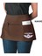 Nakışlı Belden Mutfak Iş Önlüğü Barista Master Chef Garson Kuaför Tattoo Önlük - Kahverengi 2