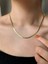 925 Ayar 5,60 Gram Gold İtalyan Ezme Altın Kaplama ,Gümüş Kolye Uzunluk 42 Cm Eni: 3 mm 1