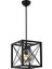 AV-60127-1BSY Siyah Boyalı Modern Avize E27 Metal Cam 25x25cm 2