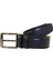 Deri Desenli Lacivert 4 cm Kemer 1