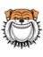 Angry Dog Sticker-Etiket 8x8 1