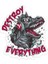 Destroy Everything Sticker-Etiket 7x6 1