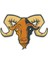 Ram Head Mascot Sticker-Etiket 8x6 1
