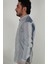 Slim Fit Gri Çizgili Erkek Gömlek 2