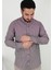 Slim Fit Ekose Bordo Erkek Gömlek 4
