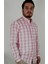 Slim Fit Ekose Pembe Erkek Gömlek 1