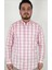 Slim Fit Ekose Pembe Erkek Gömlek 5