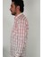 Slim Fit Ekose Bordo Erkek Gömlek 2