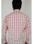 Slim Fit Ekose Bordo Erkek Gömlek 3