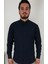 Slim Fit Lacivert Pitikareli Erkek Gömlek 5