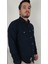 Slim Fit İndigo Oxford Erkek Gömlek 1