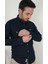 Slim Fit İndigo Oxford Erkek Gömlek 4