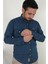 Slim Fit İndigo Oxford Erkek Gömlek 4