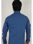 Slim Fit Western Armürlü İndigo Erkek Gömlek 3
