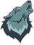 Nefdijital Wolf Head StickerEtiket 6 x 8 cm 1