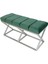 Gümüş Ayaklı Yeşil Bench Puf 1