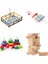 Wooden Toys Ahşap Eğitici Balık Tutma +5 Notalı Selefon + Denge oyunu + Geometrik Şekiller 4'lü Set 1