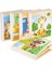 Wooden Toys Ahşap Mini Koordinasyon Raınbow Bultak Kule Kitap Puzzle Saat Geometrik 4'lü Set 3