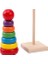Wooden Toys Ahşap Mini Koordinasyon Raınbow Bultak Kule Kitap Puzzle Saat Geometrik 4'lü Set 4