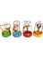 Wooden Toys Ahşap Mini Koordinasyon Raınbow Bultak Kule Kitap Puzzle Saat Geometrik 4'lü Set 5