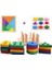 Wooden Ahşap Zeka Eğitici Oyuncak Geometrik Şekiller + Tahta Geçmeli Bultak + Ahşap Tangram 1