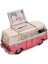Özel Tasarım Volkswagen Camper Van Classic Vosvos Pembe Renkli Handmade 3