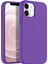 Apple iPhone 12 Mini (5.4'') Soft Touch Liquid Silikon Kılıf Mor 1