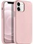 Apple iPhone 12 Mini (5.4'') Soft Touch Liquid Silikon Kılıf Açık Pembe 1
