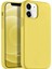 Apple iPhone 12 Mini (5.4'') Soft Touch Liquid Silikon Kılıf Sarı 1