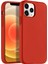 Apple iPhone 12 Pro (6.1'') Soft Touch Liquid Silikon Kılıf Kırmızı 1