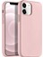 Apple iPhone 12 Mini 5.4" Soft Touch Altı Kapalı Liquid Silikon Lansman Kılıf Açık Pembe 1