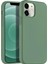 Apple iPhone 12 Mini 5.4" Soft Touch Altı Kapalı Liquid Silikon Lansman Kılıf Açık Yeşil 1