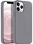 Apple iPhone 12 Pro 6.1" Soft Touch Altı Kapalı Liquid Silikon Lansman Kılıf Gri 1