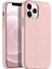 Apple iPhone 12 Pro Max 6.7" Soft Touch Altı Kapalı Liquid Silikon Lansman Kılıf Açık Pembe 1