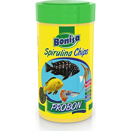 Bonisa Spirulina Chips Pro Bonisa 250ML Kutu Akvaryum Balık Yemi