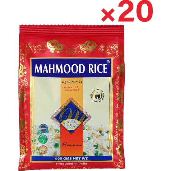 Mahmood Rice Basmati Pirinç 900 gr x 20 Adet (1 Koli)