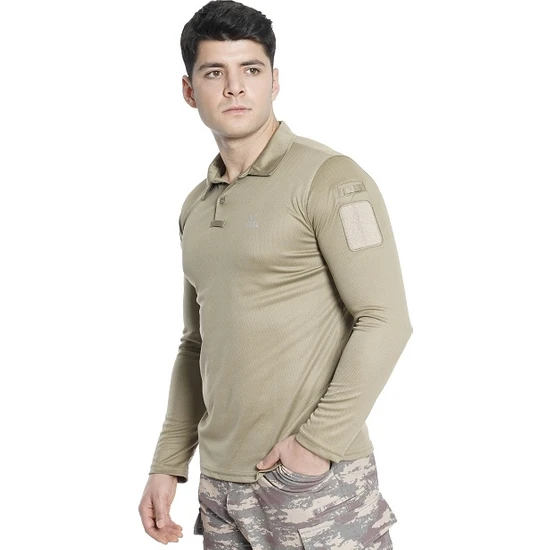 Vogel Tactical Polo Yaka Taktik Tişört Bej