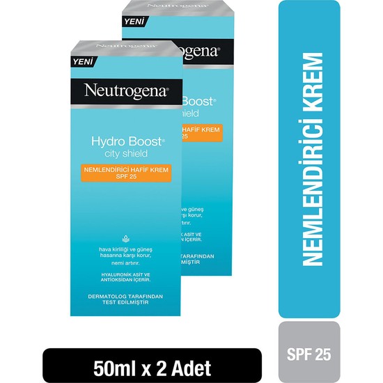 Neutrogena Hydro Boost Spf25 Nemlendirici Hafif Krem 2x50 Ml Fiyatı 6251
