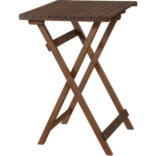 Özdağ Mobilya Gürgen Ceviz Renk 50X50 Katlanır Masa ve 2 Özdağ Mobilya Gürgen Ceviz Renk 50X50 Katlanır Masa ve 2