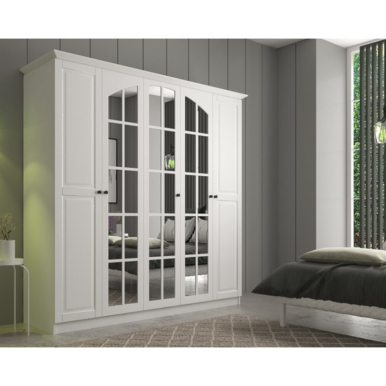 Rabi Mobilya Beyza Country 5 Kapaklı Gardırop Fiyatı